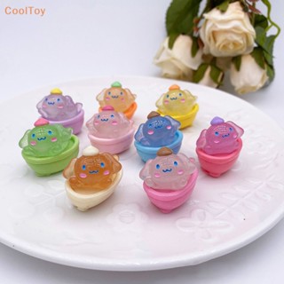 Cooltoy เครื่องประดับเรซิ่น รูปการ์ตูนสุนัขหูใหญ่น่ารัก เรืองแสง สําหรับตกแต่งรถยนต์ 2 ชิ้น