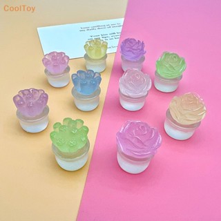 Cooltoy กระถางเรซิ่นเรืองแสง ขนาดเล็ก สุ่มสี สําหรับตกแต่ง 2 ชิ้น