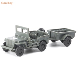 Cooltoy 1:72 WWII Willy Jeep โมเดลรถจี๊ป พร้อมถังแขวน ของเล่นสําหรับเด็ก