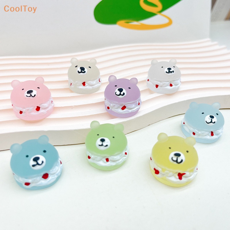 cooltoy-ขายดี-ฟิกเกอร์เรซิ่น-รูปหมี-เรืองแสง-ขนาดเล็ก-สําหรับตกแต่งเค้ก-แดชบอร์ดรถยนต์-บ้าน-สวน-2-ชิ้น