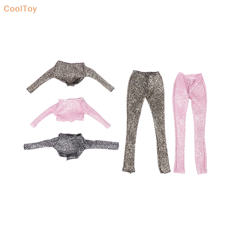 cooltoy-ชุดเสื้อผ้าตุ๊กตา-เสื้อแขนยาว-สีชมพู-กลิตเตอร์-และกางเกง-ขายดี