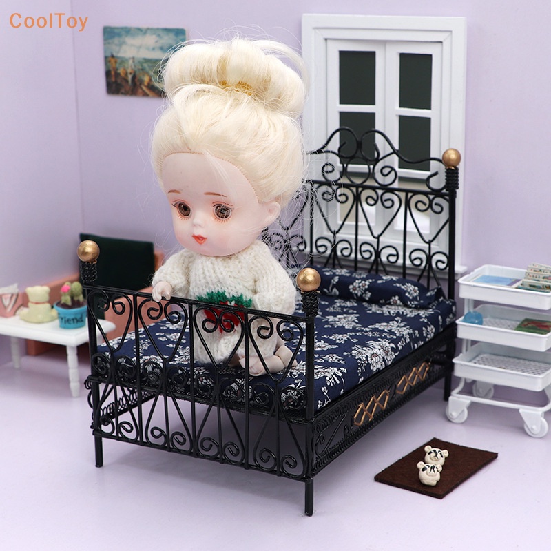 cooltoy-โมเดลเตียงคู่-เฟอร์นิเจอร์-ขนาดมินิ-1-12-สําหรับตกแต่งบ้านตุ๊กตา-ห้องนั่งเล่น