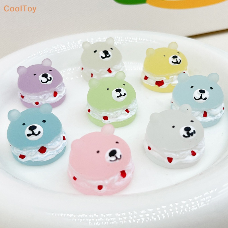 cooltoy-ขายดี-ฟิกเกอร์เรซิ่น-รูปหมี-เรืองแสง-ขนาดเล็ก-สําหรับตกแต่งเค้ก-แดชบอร์ดรถยนต์-บ้าน-สวน-2-ชิ้น