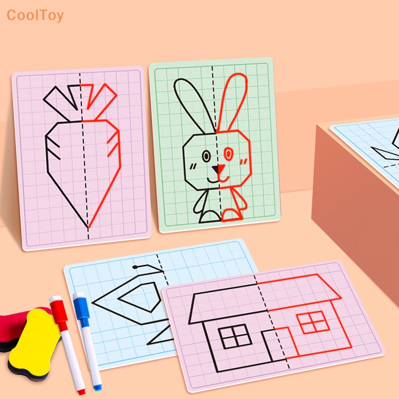 cooltoy-การ์ดวาดภาพกราฟฟิค-ตารางสมมาตร-ของเล่นเสริมการเรียนรู้-สําหรับเด็ก-ขายดี