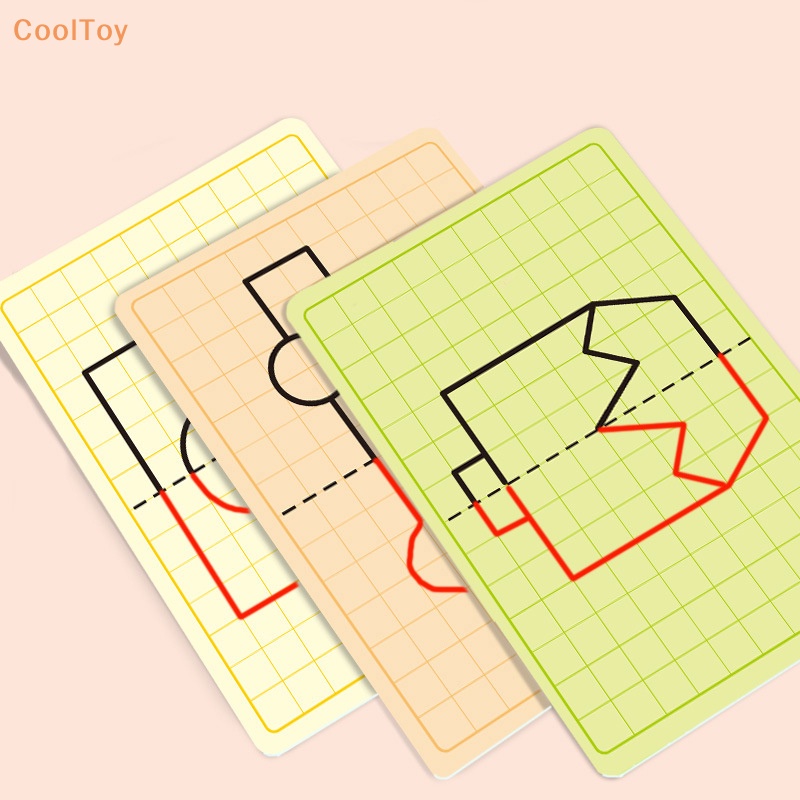 cooltoy-การ์ดวาดภาพกราฟฟิค-ตารางสมมาตร-ของเล่นเสริมการเรียนรู้-สําหรับเด็ก-ขายดี