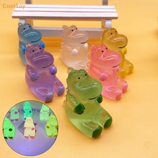 Cooltoy ขายดี เครื่องประดับผม เรซิ่น เรืองแสง ลายการ์ตูนไดโนเสาร์น่ารัก DIY สําหรับตกแต่งรถยนต์