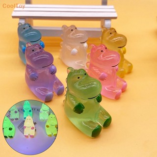 Cooltoy ขายดี เครื่องประดับผม เรซิ่น เรืองแสง ลายการ์ตูนไดโนเสาร์น่ารัก DIY สําหรับตกแต่งรถยนต์