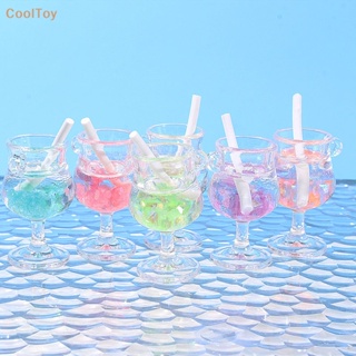 Cooltoy พวงกุญแจ จี้รูปแก้วค็อกเทลเรืองแสง ขนาดเล็ก แฮนด์เมด DIY สําหรับตกแต่งโทรศัพท์มือถือ 2 ชิ้น