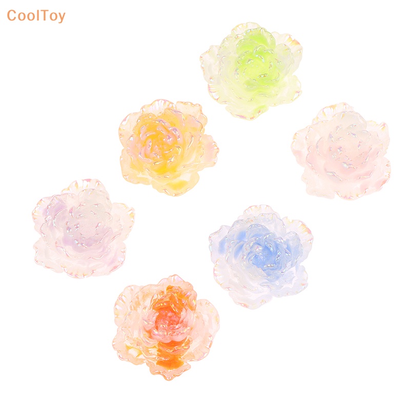 cooltoy-พลอยเทียมเรซิ่น-กลิตเตอร์-รูปดอกไม้น่ารัก-สําหรับตกแต่งเล็บ-5-ชิ้น