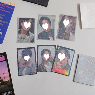 Cooltoy 20 ชิ้น / แพ็ค Glittery Love Heart Kpop Idol โฟโต้การ์ดป้องกันกระเป๋าอัลบั้มการ์ดโฟโต้การ์ดการ์ดการ์ดการ์ดการ์ดแขนขายดี