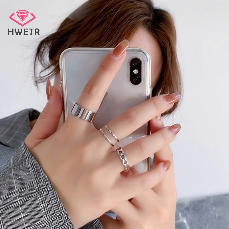 hwetr-ชุดแหวนโลหะอัลลอย-แบบเปิด-กลวง-เครื่องประดับแฟชั่นเกาหลี-สําหรับผู้หญิง-งานเลี้ยง-งานแต่งงาน-ของขวัญใหม่