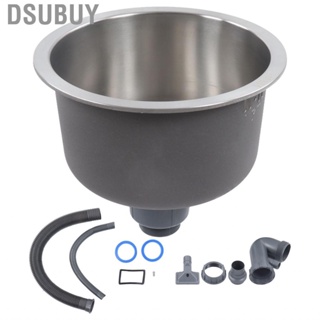 Dsubuy Mini Round Kitchen Sink Stainless Steel Bar Basin With Drainpipe Fittin BS