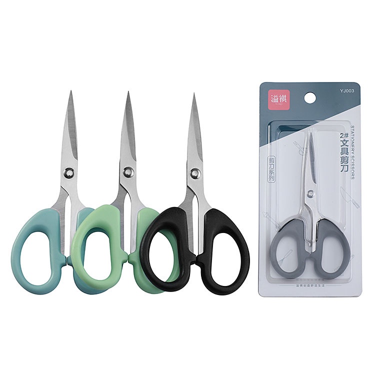 spot-second-hair-stainless-steel-scissors-household-scissors-plastic-handle-student-scissors-stationery-scissors-handmade-office-small-scissors-2-yuan-store-supply-8-cc