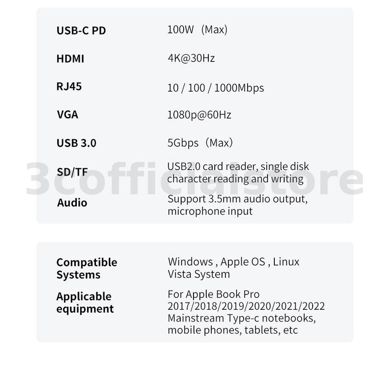 basix-10-in-1-ฮับ-usb-type-c-เป็น-pd-100w-usb3-0-3-sd-tf-rj45-1000m-vga-3-5-มม-สําหรับ-macbook