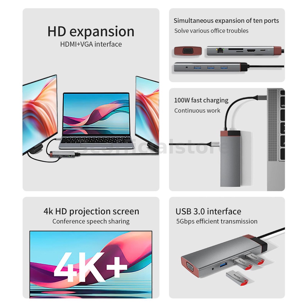 basix-10-in-1-ฮับ-usb-type-c-เป็น-pd-100w-usb3-0-3-sd-tf-rj45-1000m-vga-3-5-มม-สําหรับ-macbook