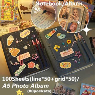 สมุดโน๊ตไดอารี่ อัลบั้มรูปภาพ สไตล์คาวบอยวินเทจ 80 ช่อง 100 แผ่น