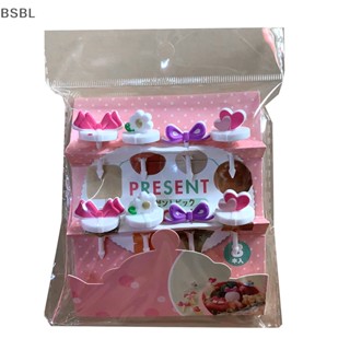 Bsbl ส้อมจิ้มผลไม้ ขนมขบเคี้ยว ขนมหวาน ลายการ์ตูนน่ารัก สําหรับเด็ก 8 ชิ้น ต่อชุด