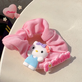 Purelove&gt; Kawaii Sanrio ยางรัดผม ขนาดใหญ่ ลายการ์ตูน Hello Kitty น่ารัก สีชมพู เครื่องประดับ สําหรับเด็กผู้หญิง