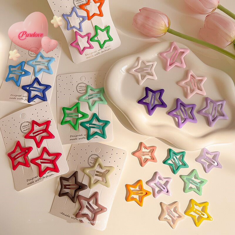purelove-gt-กิ๊บติดผมโลหะ-รูปดาวน่ารัก-สีสันสดใส-เครื่องประดับ-สําหรับผู้หญิง-3-4-ชิ้น