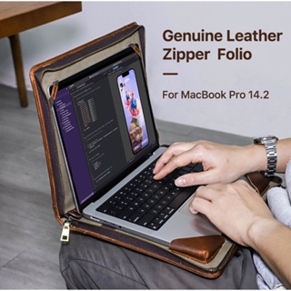 กระเป๋าหนัง มีซิป 14.2 นิ้ว สําหรับใส่แล็ปท็อป MacBook Pro 14 นิ้ว 2021 2022 M1 Pro M1 Max A2442