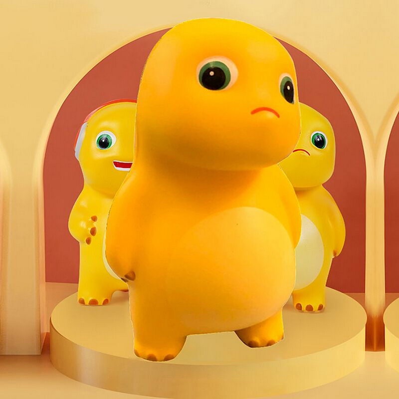 ของเล่นบีบสกุชชี่-รูปไดโนเสาร์-พีชน่ารัก-ยืดหยุ่น-สีเหลือง-สําหรับเด็ก-wj002