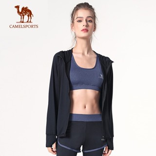 CAMEL SPORTS ชุดกีฬาโยคะ แขนสั้น รัดรูป เหมาะกับฤดูร้อน สําหรับผู้หญิง