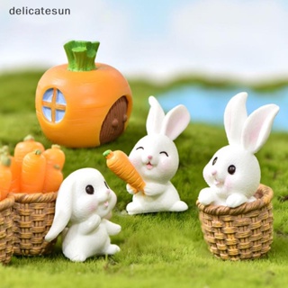 Delicatesun ฟิกเกอร์เรซิ่น รูปกระต่ายอีสเตอร์ ขนาดเล็ก สําหรับตกแต่งสวน