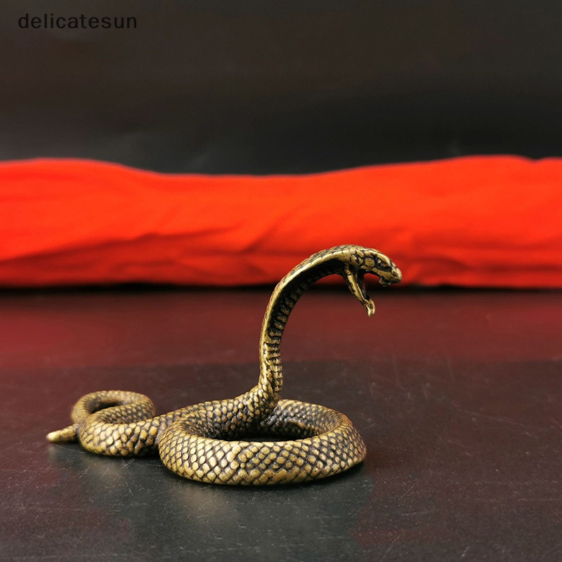 delicatesun-รูปปั้นงูทองเหลืองโบราณ-รูปราศีสัตว์-ขนาดเล็ก