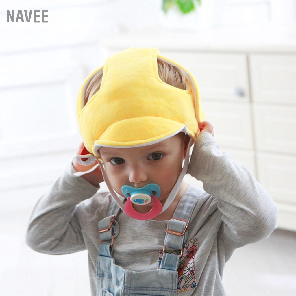 หมวกกันน็อคเด็กดูดซับแรงกระแทกน้ำหนักเบาระบายอากาศได้หมวกนิรภัยสำหรับทารกที่อ่อนนุ่มปรับได้-navee