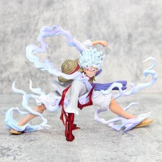 โมเดลฟิกเกอร์ Pvc รูปปั้นอนิเมะ One Piece Luffy Nika Sun-god ขนาด 19 ซม. ของเล่นสําหรับเด็ก