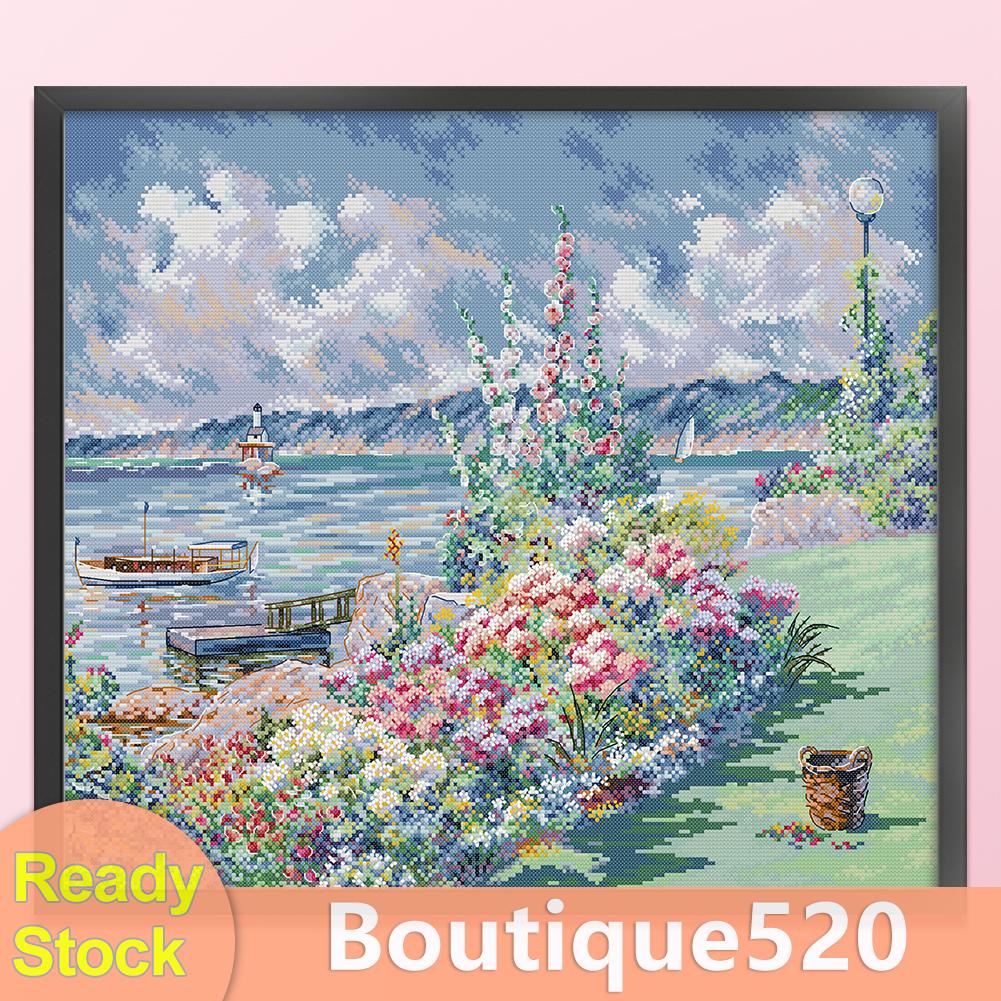 boutique520-th-ชุดปักครอสสติตช์-ผ้าฝ้าย-14ct-พิมพ์ลายดอกไม้