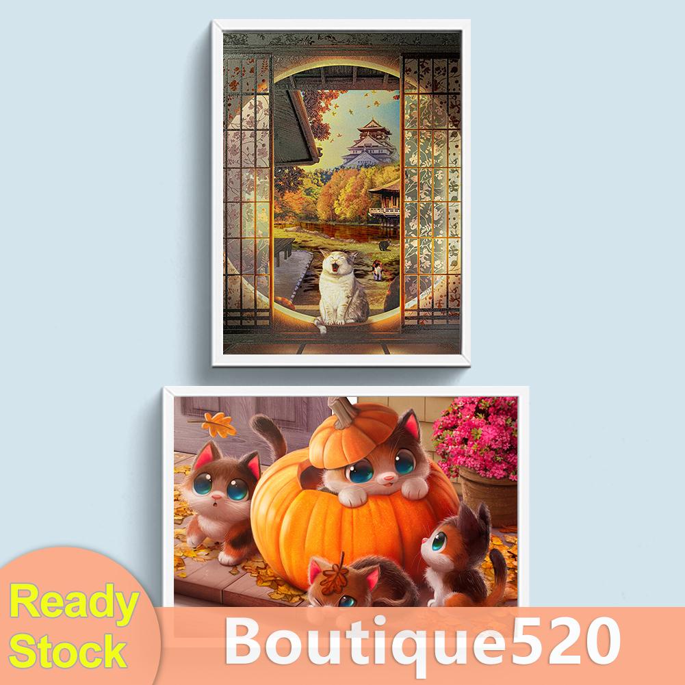 boutique520-th-ชุดปักครอสสติตช์-ผ้าฝ้าย-11ct-พิมพ์ลายแมว-เป็นมิตรกับสิ่งแวดล้อม