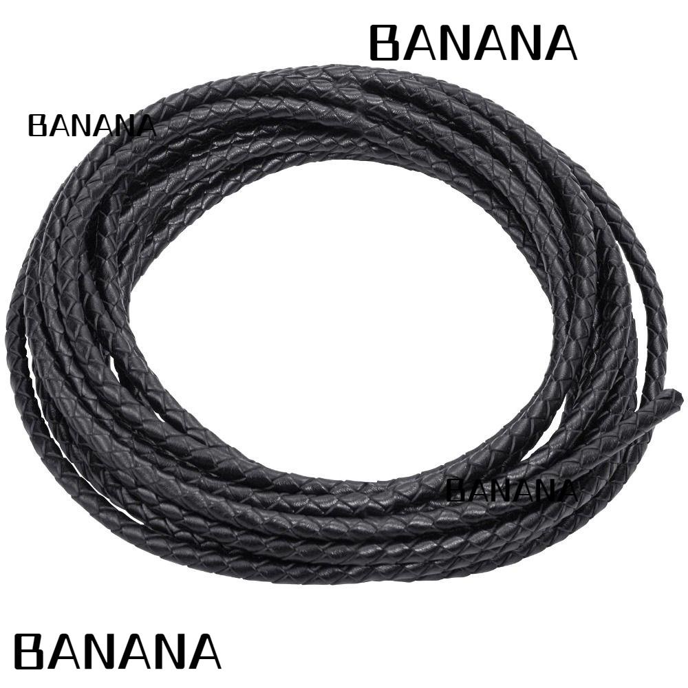 banana1-สายนาฬิกาข้อมือหนังถัก-ทรงกลม-3-มม-5-5-หลา-สีดํา