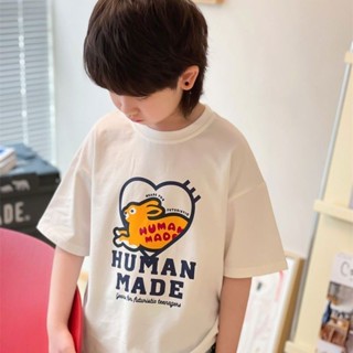 พร้อมส่ง มาแรง เสื้อยืด ผ้าฝ้ายแท้ แขนสั้น พิมพ์ลายการ์ตูนกระต่าย ทรงหลวม สไตล์เกาหลี ญี่ปุ่น สําหรับเด็กผู้ชาย 2023