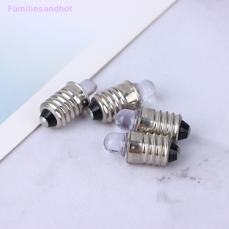 familiesandhot-gt-2-ชิ้น-e10-led-ไฟฉาย-หลอดไฟ-dc-3v-6v-เครื่องดนตรี-หลอดไฟแสดงสถานะ-หลอดไฟเปลี่ยน-หลอดไฟจักรยาน-วอร์มไวท์-อย่างดี