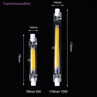 Familiesandhot&gt; หลอดไฟ LED R7s COB หลอดแก้ว 78 มม. 118 มม. J78 J118 COB พลังงานสูง AC110V 220V เปลี่ยนบ้าน Haen โคมไฟได้ดี