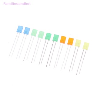 Familiesandhot&gt; ไดโอดเปล่งแสง LED ทรงสี่เหลี่ยม 2X5X7 257 5 สี 2*5*7 อุปกรณ์เสริม DIY 100 ชิ้น