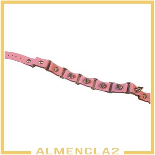 [Almencla2] สร้อยคอโชคเกอร์ โชคเกอร์ หนัง PU สไตล์พังก์ร็อค โกธิค ฮิปฮอป ปรับได้ สําหรับบาร์ ปาร์ตี้