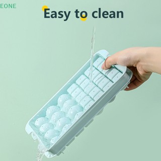 Eone ถาดแม่พิมพ์น้ําแข็ง พลาสติก ทรงกลม พร้อมฝาปิด DIY สําหรับตู้เย็น 1 ชิ้น