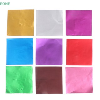 Eone กระดาษฟอยล์อลูมิเนียม ลายนูน สําหรับห่อคุกกี้ ช็อคโกแลต ลูกอม 100 ชิ้น ต่อแพ็ค