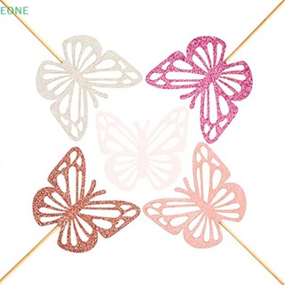 Eone ป้ายปักหน้าเค้ก คัพเค้ก รูปผีเสื้อ กลิตเตอร์ 12 ชิ้น