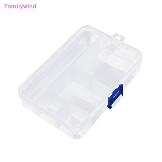 Familywind&gt; กล่องพลาสติกใส ปรับได้ สําหรับเก็บเครื่องประดับ ต่างหู แหวน สร้อยคอ