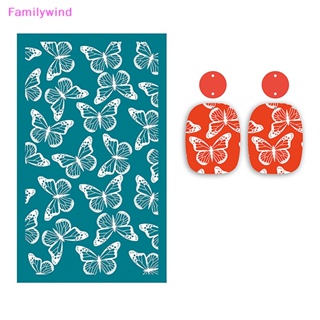 Familywind&gt; แผ่นแม่แบบ ฉลุลาย ผ้าไหม โพลิเมอร์ ใช้ซ้ําได้ สําหรับทําเครื่องประดับ DIY