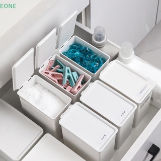 Eone กล่องเก็บเสื้อผ้า ประดับลูกปัด กันฝุ่น สีขาว สําหรับซักรีด ห้องซักรีด