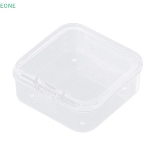 Eone กล่องเก็บเครื่องประดับ ลูกปัด ทรงสี่เหลี่ยม ขนาดเล็ก สีโปร่งใส ขายดี 3 ชิ้น