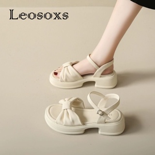 Leosoxs  รองเท้าแตะผู้หญิง ส้นแบน ใส่สบาย สไตล์เกาหลี รองเท้าแฟชั่น 2023 ใหม่ ทันสมัย ins รุ่นใหม่ Beautiful B28G0MI 36Z230909