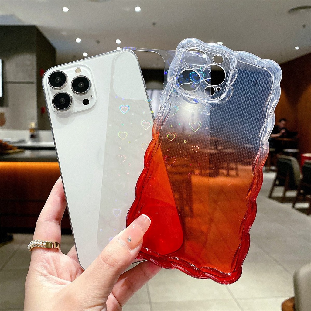 เคสโทรศัพท์มือถือ-tpu-นิ่ม-แบบใส-กันรอยขีดข่วน-ไล่โทนสี-เรียบง่าย-สําหรับ-iphone-11-14-pro-max-12-13