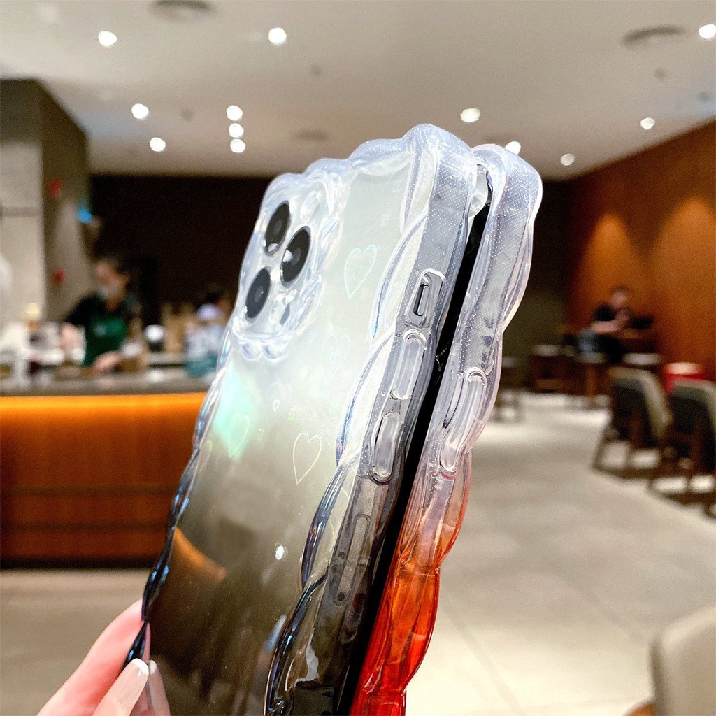 เคสโทรศัพท์มือถือ-tpu-นิ่ม-แบบใส-กันรอยขีดข่วน-ไล่โทนสี-เรียบง่าย-สําหรับ-iphone-11-14-pro-max-12-13