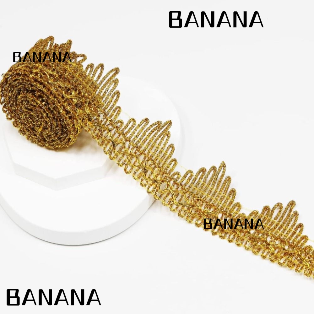 banana1-ริบบิ้นผ้าลูกไม้-โพลีเอสเตอร์-4-ซม-สีทอง-1-6-นิ้ว-14-หลา-สําหรับเครื่องแต่งกาย