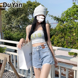 Du Yan ใหม่ กางเกงขาสั้น เอวสูง ทรงเอ ขากว้าง แฟชั่นสําหรับสตรี 2023